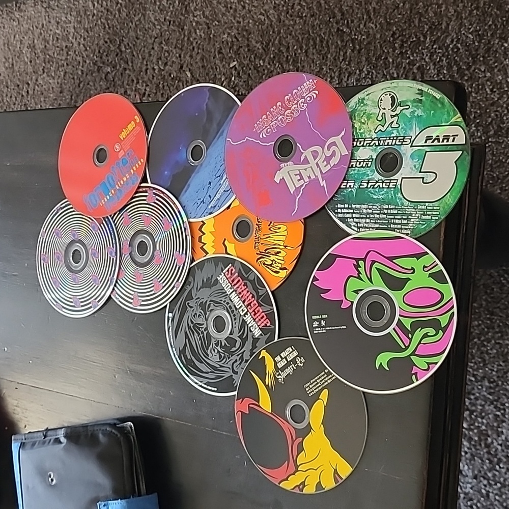 Assortment of I.C.P. (insane clown posse) c.d.s